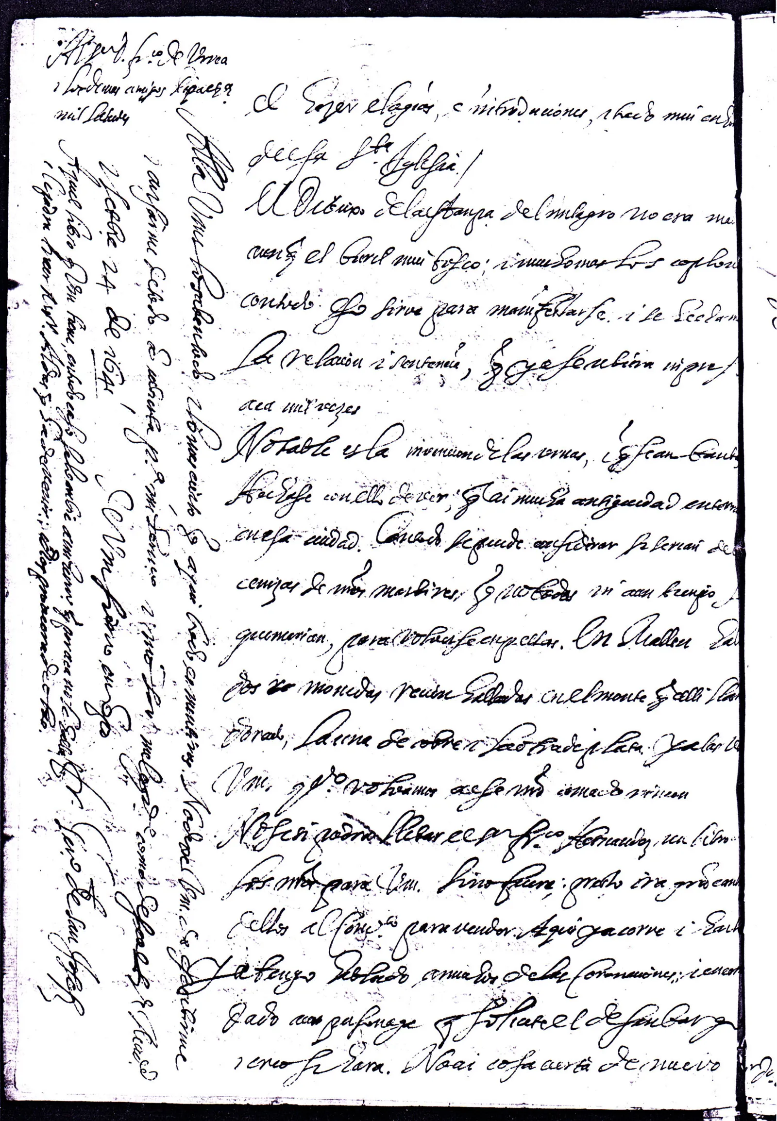 16 pagina 2d2 carta fray Jeronimo d San Jose al cronista Ustarroz