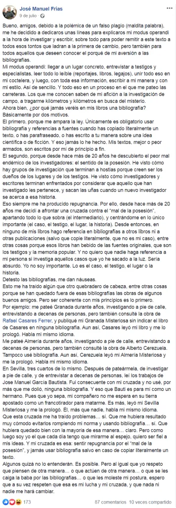 plAGIO frias respuesta OK